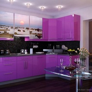 Modern Purple Kitchen