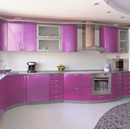 Modern Purple Kitchen