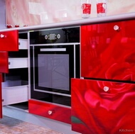 Modern Red Kitchen