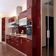 Modern Red Kitchen