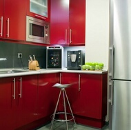 Modern Red Kitchen