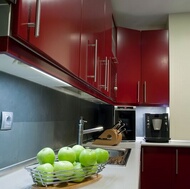 Modern Red Kitchen