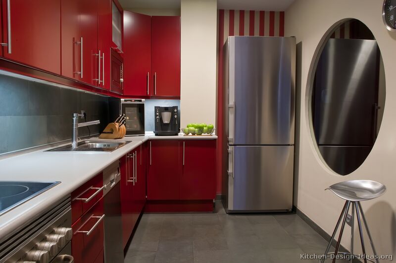 Pictures Of Kitchens Modern Red Kitchen Cabinets Kitchen 4