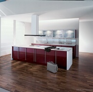 Modern Red Kitchen