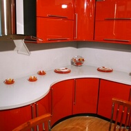 Modern Red Kitchen