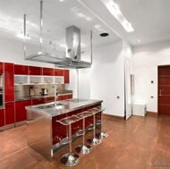 Modern Red Kitchen