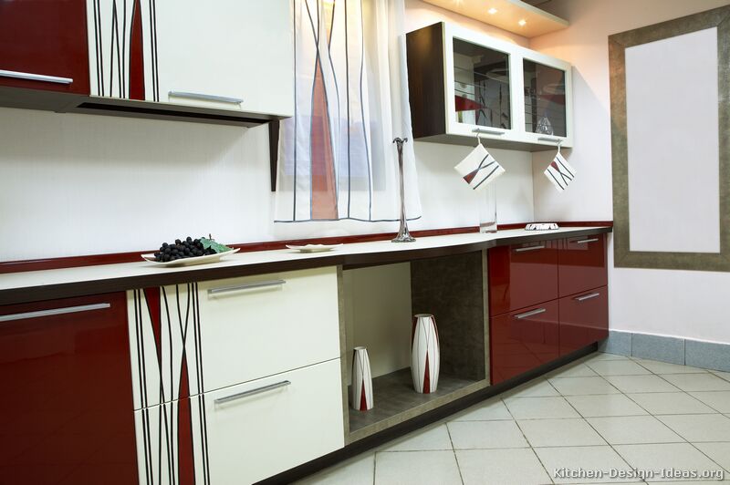 Pictures Of Kitchens Modern Two Tone Kitchen Cabinets