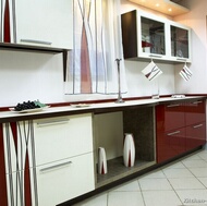 Modern Red Kitchen