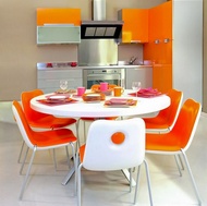 Modern Orange Kitchen