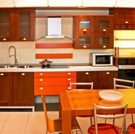 Modern Red Kitchen