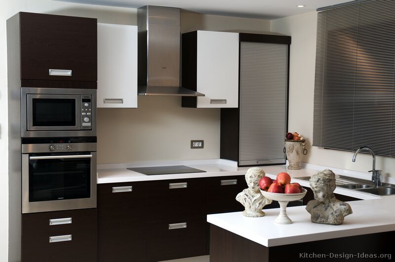 Black and White Kitchen Designs - Ideas and Photos