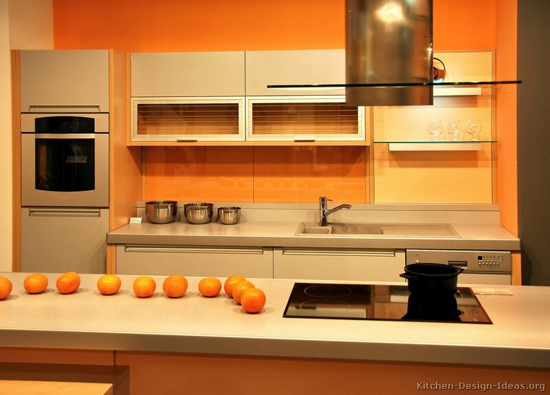 Pictures Of Modern Orange Kitchens Design Gallery