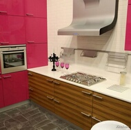 Modern Pink Kitchen