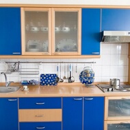 Modern Blue Kitchen