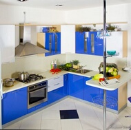 Modern Blue Kitchen