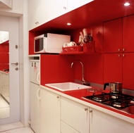 Modern Red Kitchen