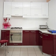 Modern Red Kitchen