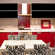 Modern Red Kitchen