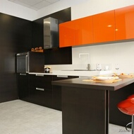 Modern Dark Wood Kitchen