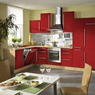 Modern Red Kitchen