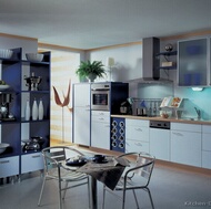 Modern Blue Kitchen