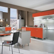 Modern Orange Kitchen