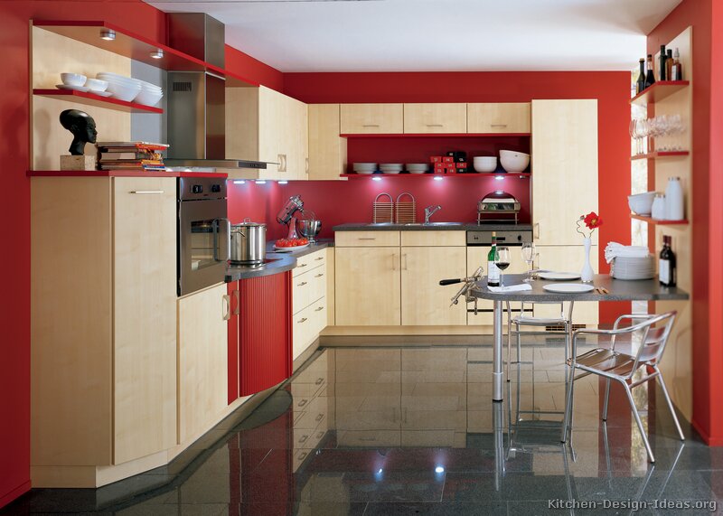 Pictures of Kitchens - Modern - Red Kitchen Cabinets (Page 2)