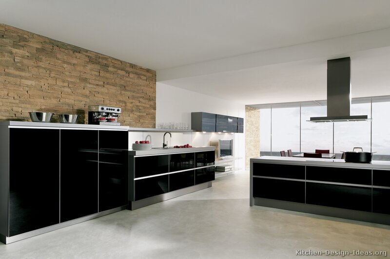 Pictures of Kitchens - Modern - Black Kitchen Cabinets (Page 2)