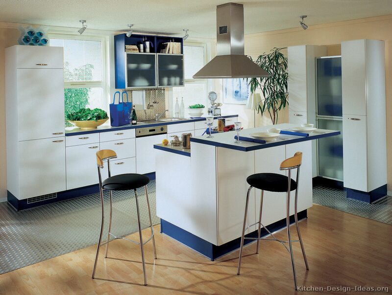 Modern Blue Kitchen Cabinets - Pictures & Design Ideas