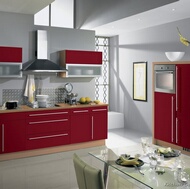 Modern Red Kitchen