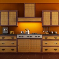 Modern Orange Kitchen