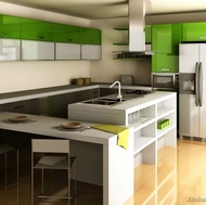 Modern Green Kitchen