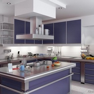 Modern Blue Kitchen