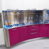 Modern Pink Kitchen