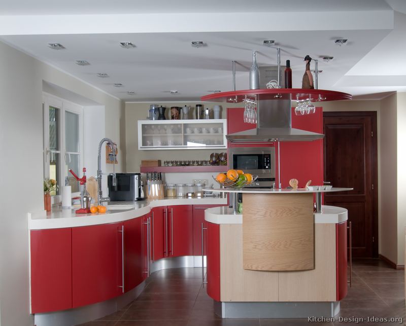 Pictures of Kitchens - Modern - Red Kitchen Cabinets (Page 3)