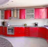 Modern Red Kitchen