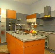 Modern Orange Kitchen