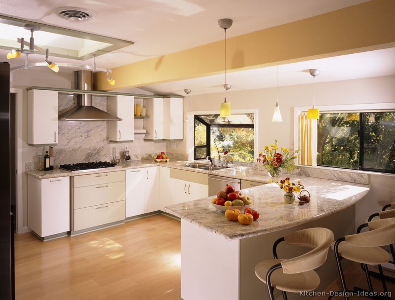 Pictures Of Kitchens Modern White Kitchen Cabinets