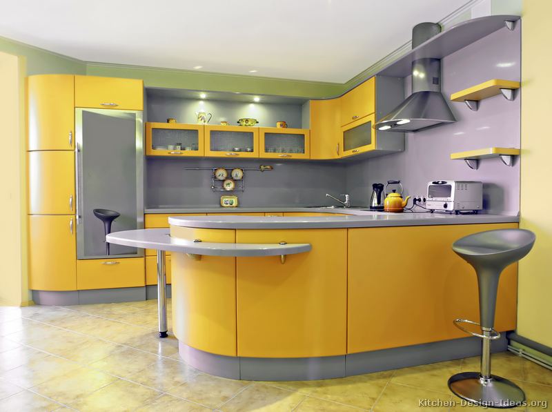 Pictures of Kitchens - Modern - Yellow Kitchens (Kitchen #9)
