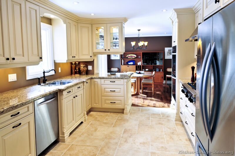 Pictures Of Kitchens Traditional Off White Antique Kitchen