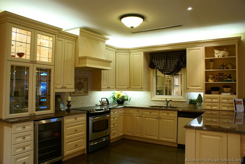 Pictures Of Kitchens Traditional Off White Antique Kitchens