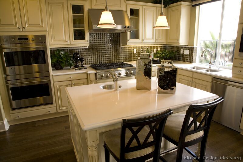 Pictures of Kitchens - Traditional - Off-White Antique Kitchens