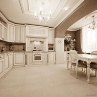 Traditional Antique White Kitchen