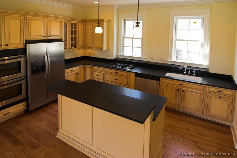 Off White Kitchen Cabinets With Black Countertops