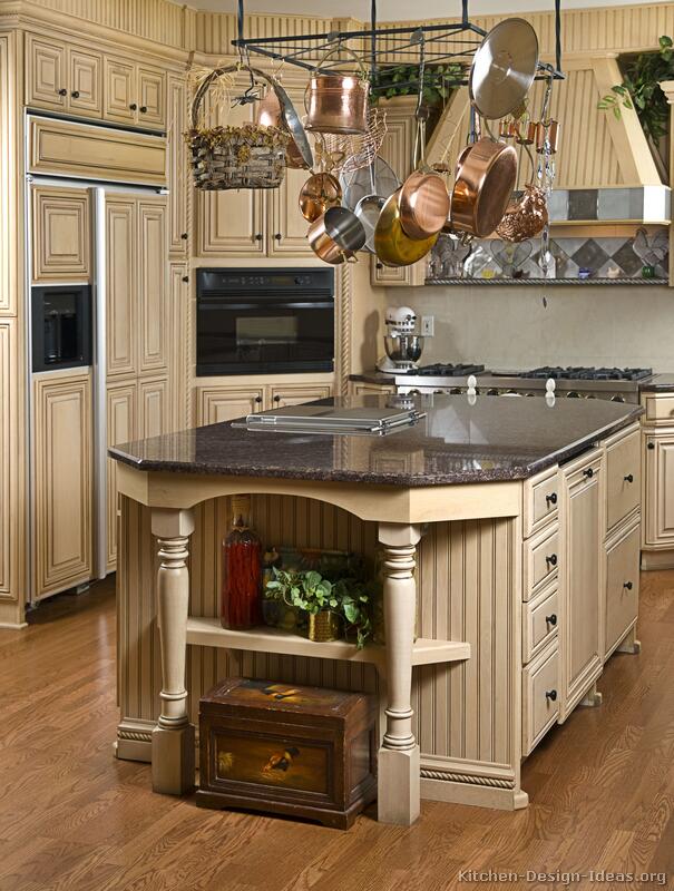 Pictures of Kitchens - Traditional - Off-White Antique Kitchen Cabinets