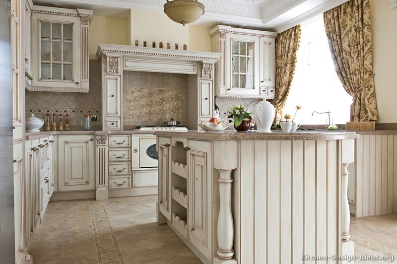 Pictures of Kitchens - Traditional - Off-White Antique Kitchens