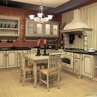 Traditional Antique White Kitchen