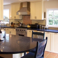 Classic Kitchen with Spanish Tile Floor - Designer Kitchens LA