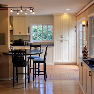 Classic Kitchen with Spanish Tile Floor - Designer Kitchens LA