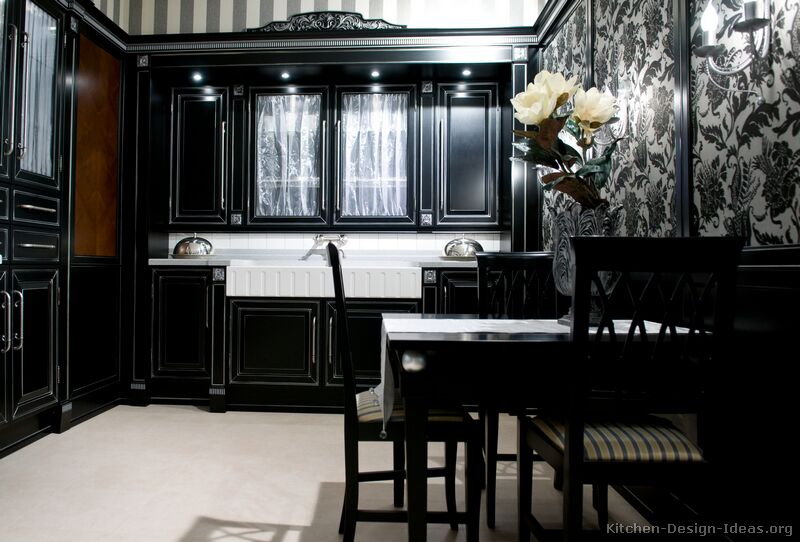 Pictures of Kitchens - Traditional - Black Kitchen Cabinets